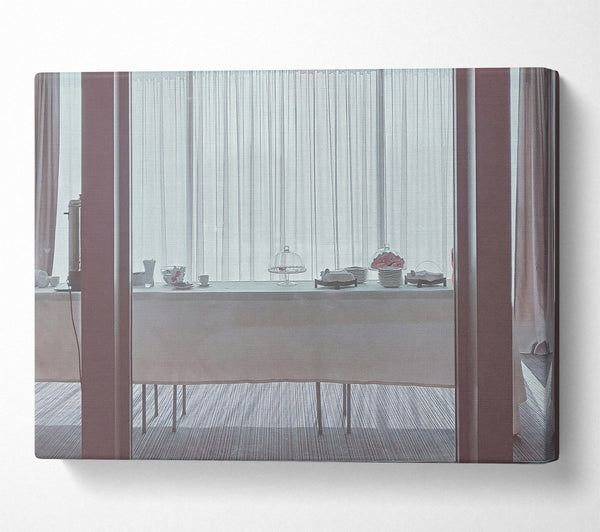  A Canvas Print of Pale Pink Table Setting Canvas Art