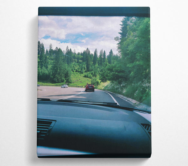  A Canvas Print of Green Forest Driveway Canvas Wall Art
