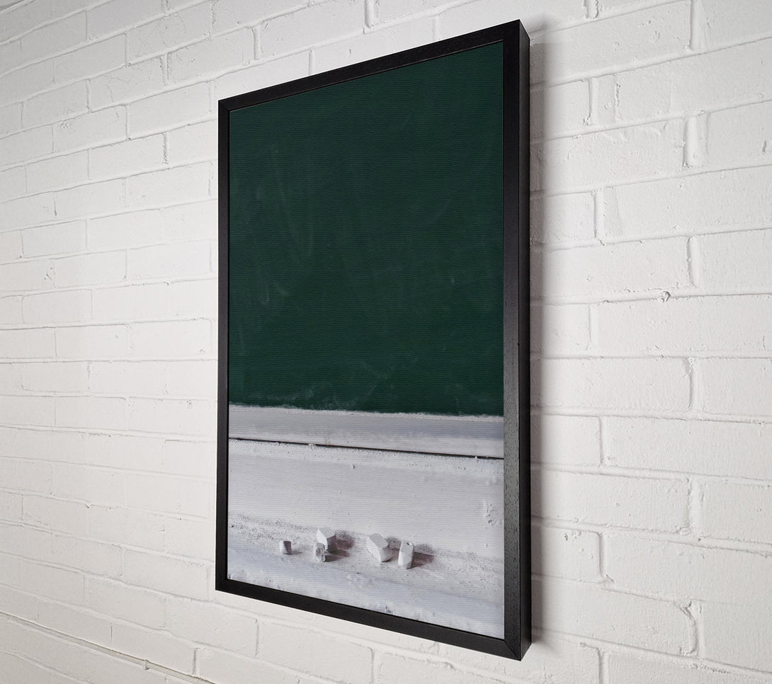  A Canvas Print of Green Chalk Dust Canvas Print