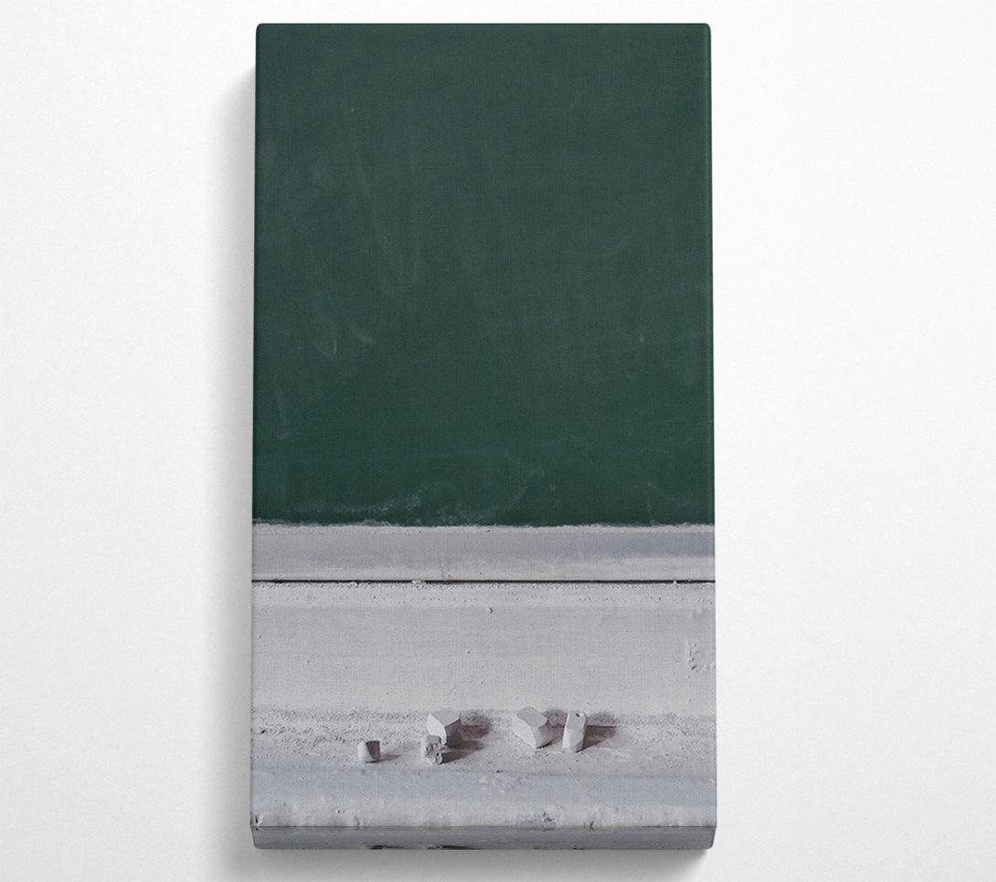  A Canvas Print of Green Chalk Dust Canvas Print