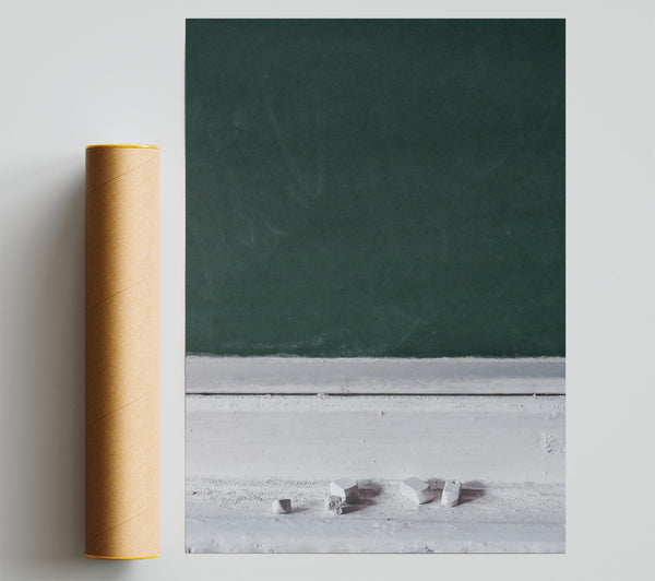 Green Chalk Dust Poster