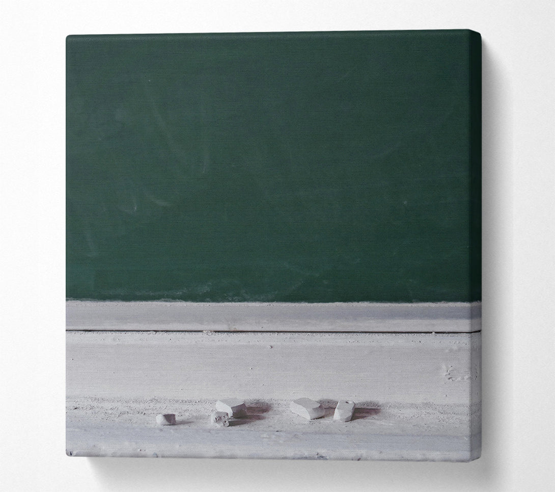 A Canvas Print of Green Chalk Dust Canvas Print