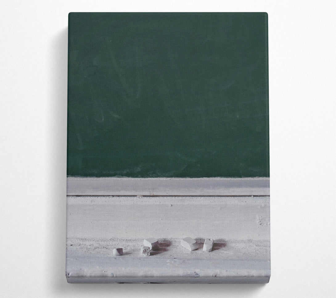  A Canvas Print of Green Chalk Dust Canvas Print