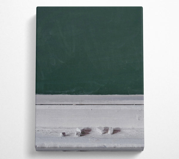  A Canvas Print of Green Chalk Dust Canvas Print