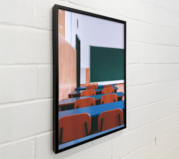 Blue Empty Classroom