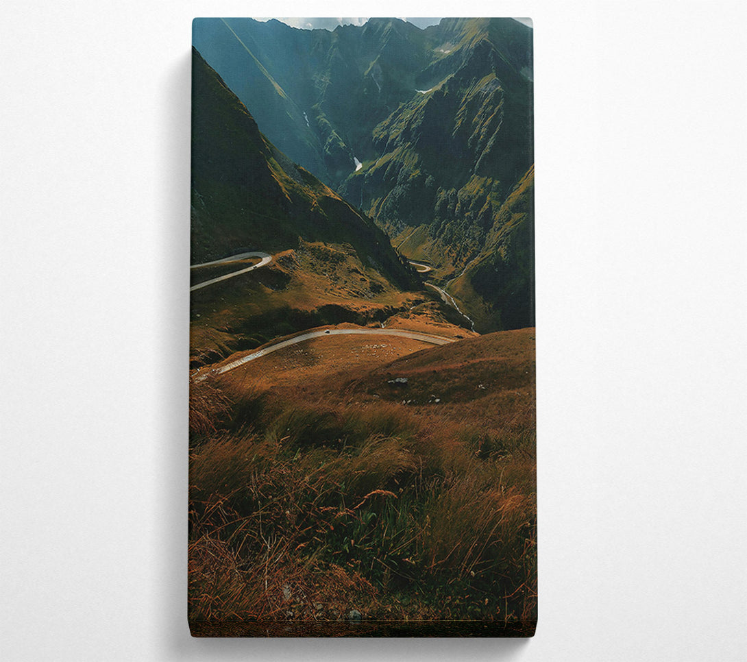  A Canvas Print of Golden Mountain Pass Canvas Wall Art