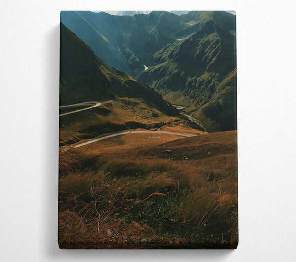  A Canvas Print of Golden Mountain Pass Canvas Wall Art