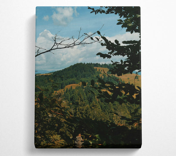  A Canvas Print of Green Hilltop View Canvas Wall Art