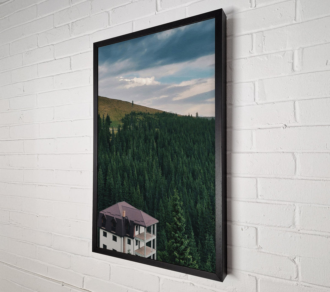  A Canvas Print of Green Roof Solitude Canvas Art