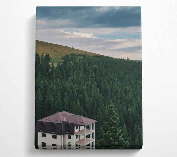  A Canvas Print of Green Roof Solitude Canvas Art
