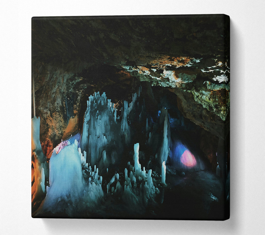  A Canvas Print of Blue Ice Caverns Canvas Art