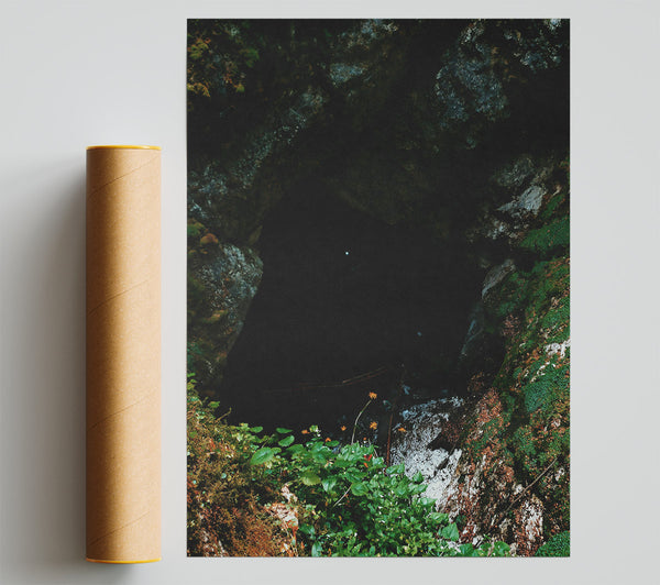 Green Mouth Of The Cave Print