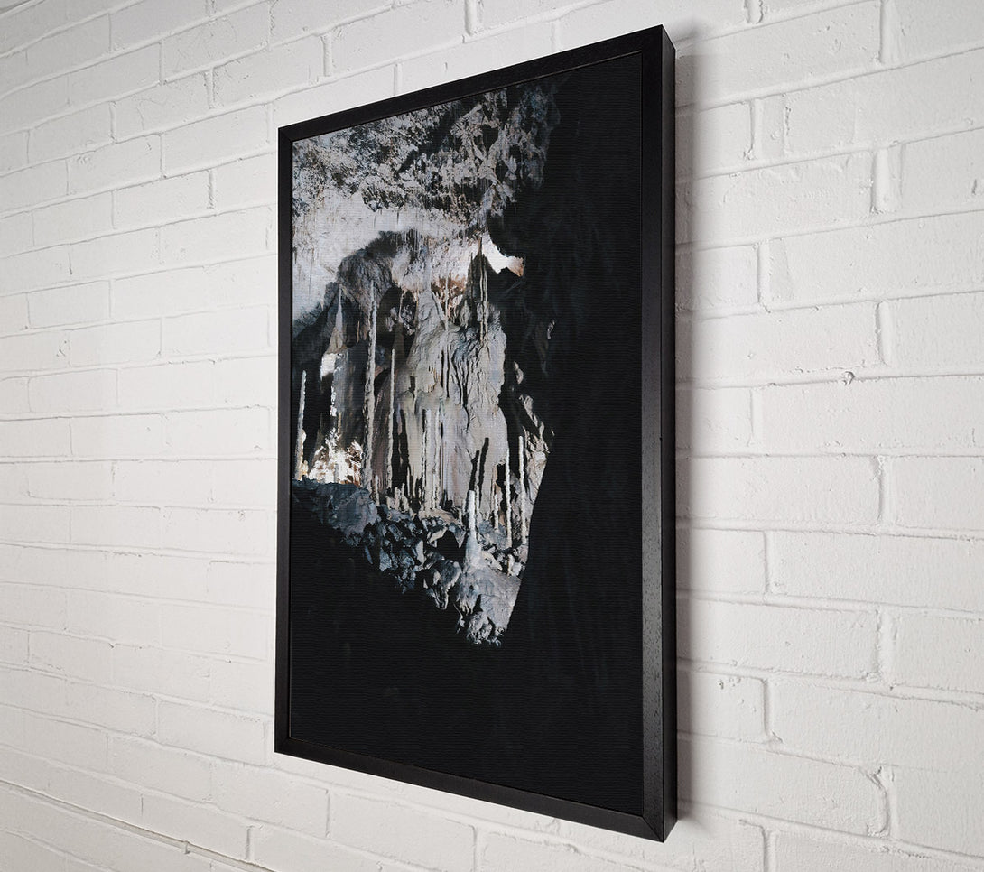 A Canvas Print of Grey Cave Stalagmites Canvas Wall Art