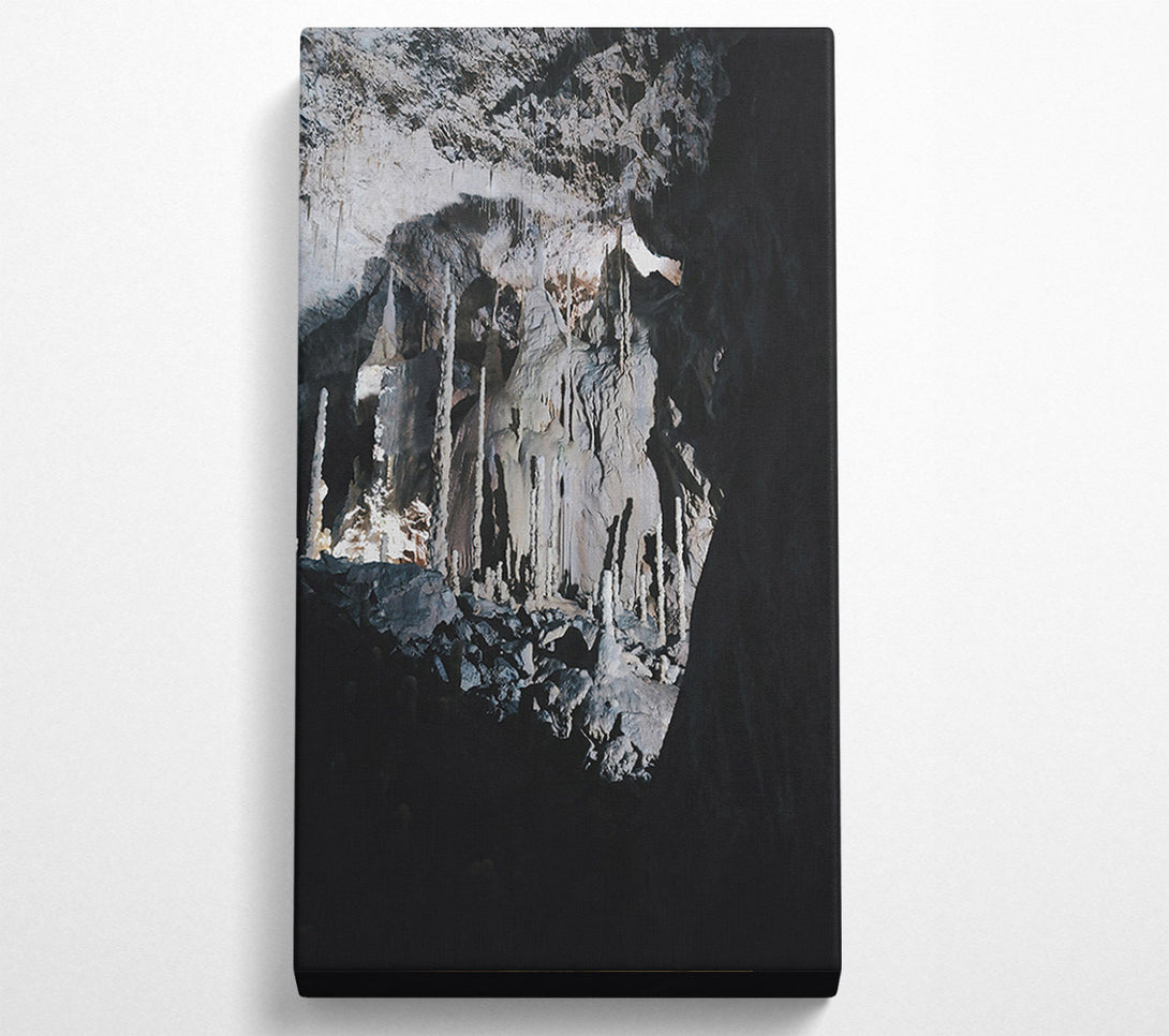  A Canvas Print of Grey Cave Stalagmites Canvas Wall Art