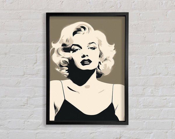 Marilyn Monroe Beige Sketch Framed Print