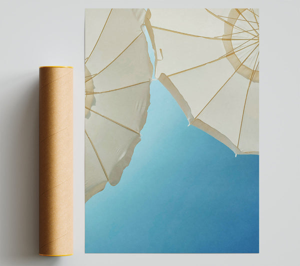 Blue Sky Umbrellas Print