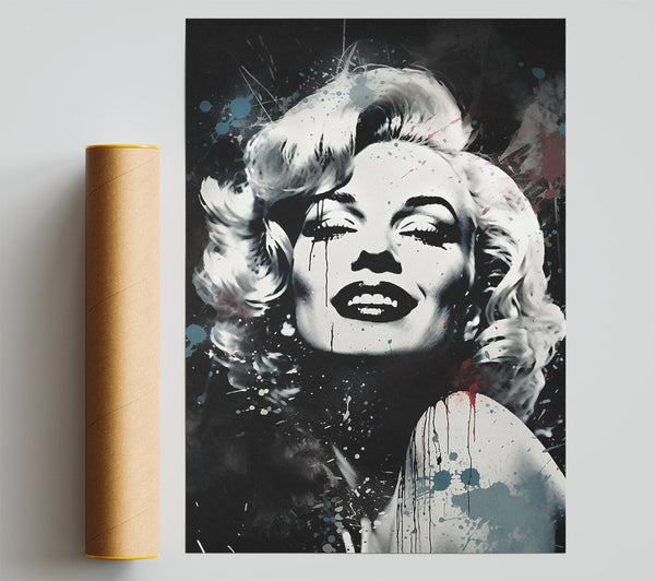 Marilyn Monroe Paint Splash Giclee Print