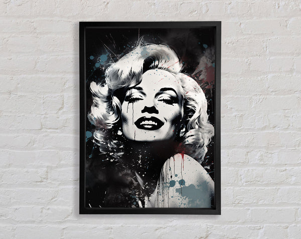 Marilyn Monroe Paint Splash Framed Print