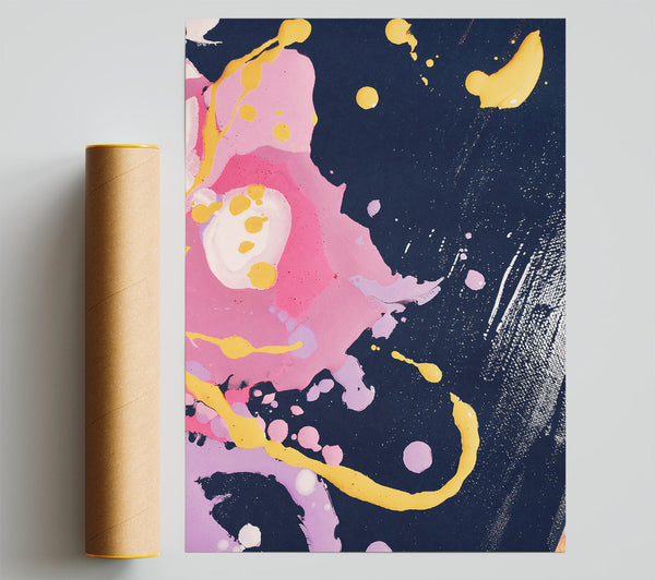 Yellow And Pink Splashes Poster