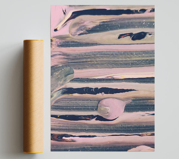 Pink Swirling Layers Giclee Print