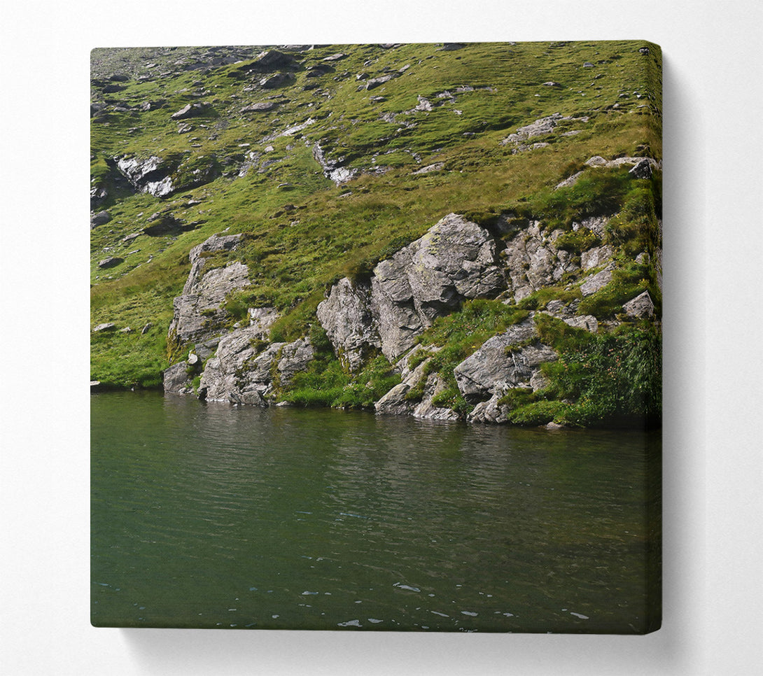  A Canvas Print of Emerald Green Stillness Canvas Print