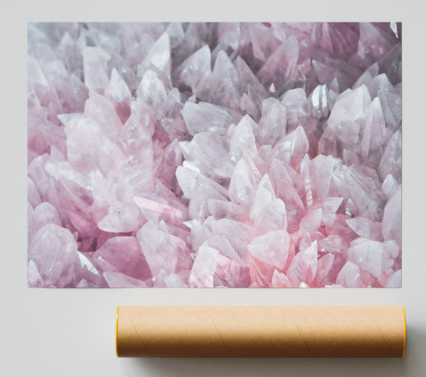 Rose Quartz Crystals Giclee Print