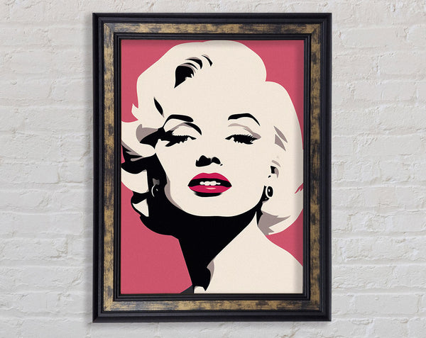 Marilyn Monroe Silhouette Framed Print