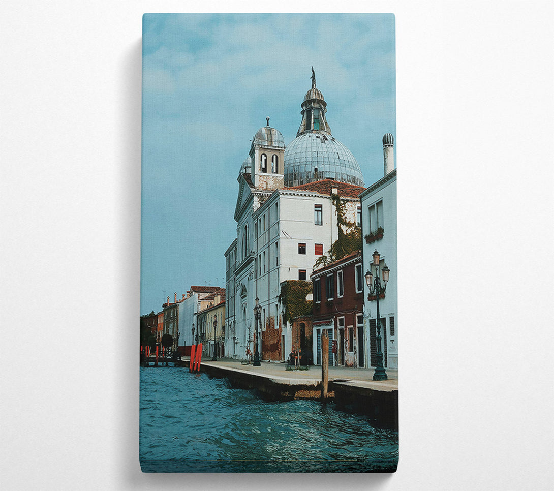  A Canvas Print of Teal Canal Reflections Canvas Print