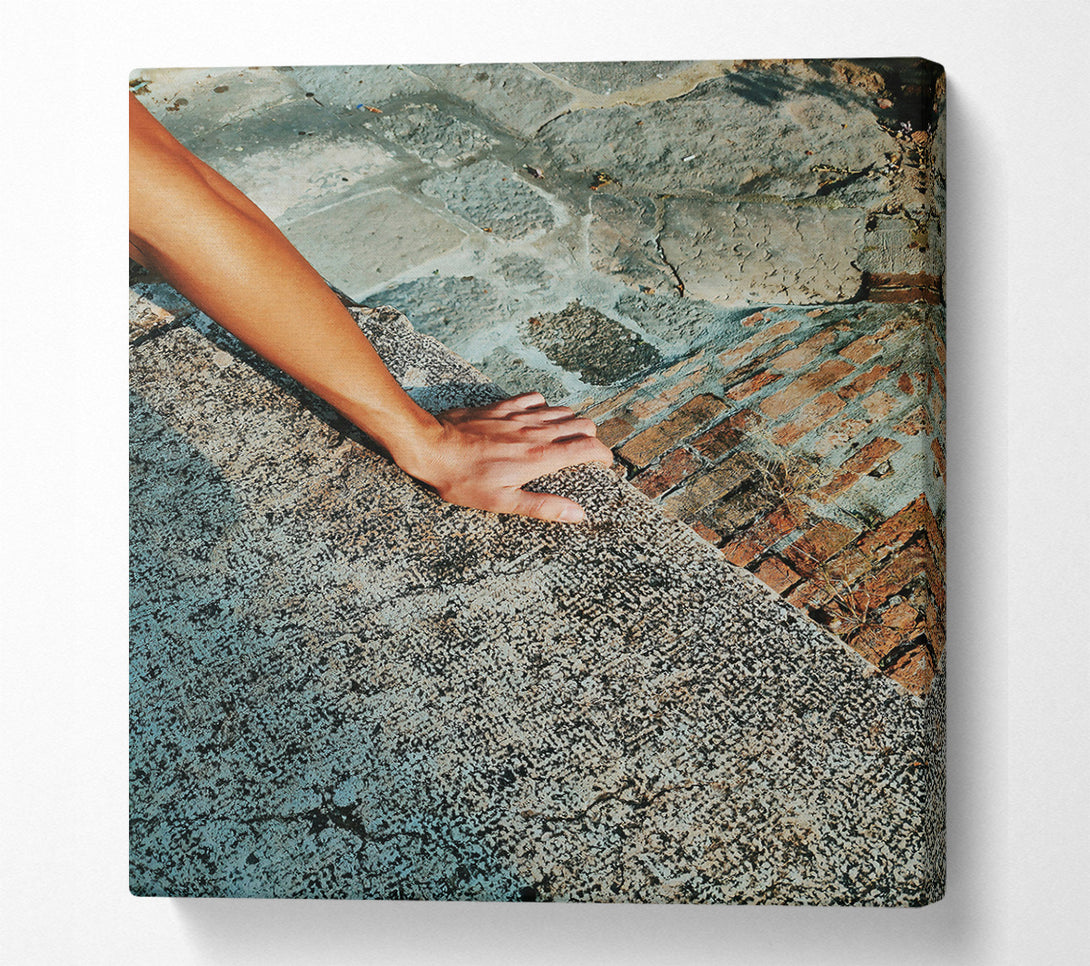 A Canvas Print of Grey Stone Reach Canvas Print