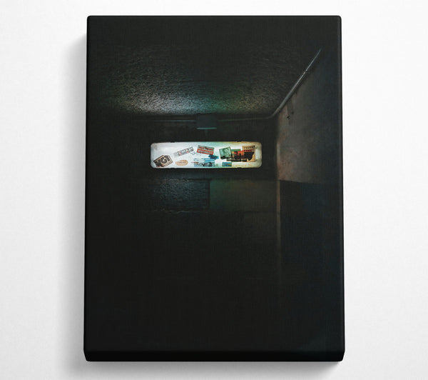  A Canvas Print of Pale Green Stickers Canvas Wall Art
