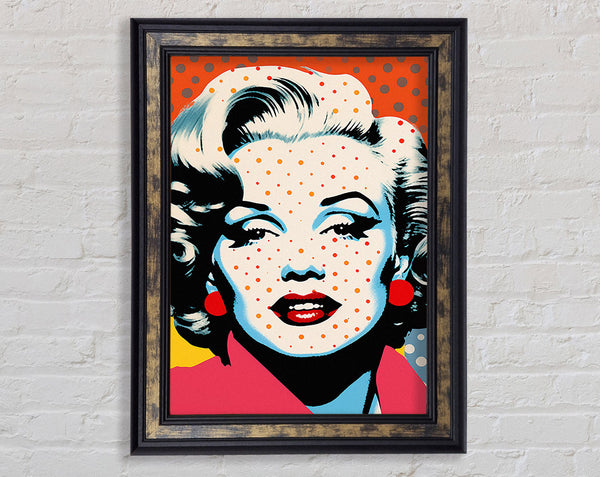 Marilyn Monroe Spots Popart Framed Print