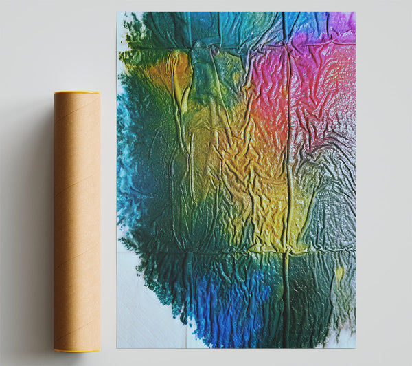 Golden Wrinkled Hues Giclee Print