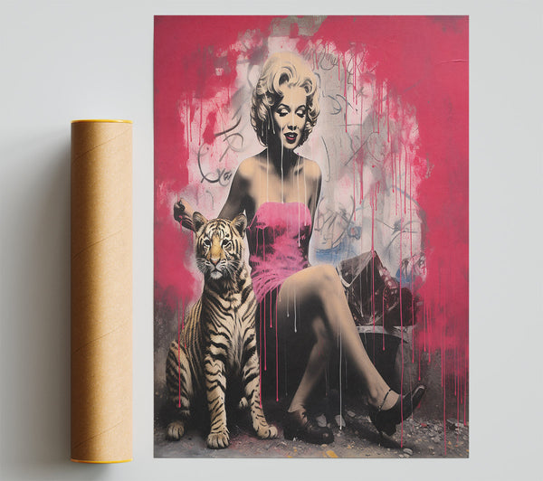Marilyn Monroe Tiger Poster