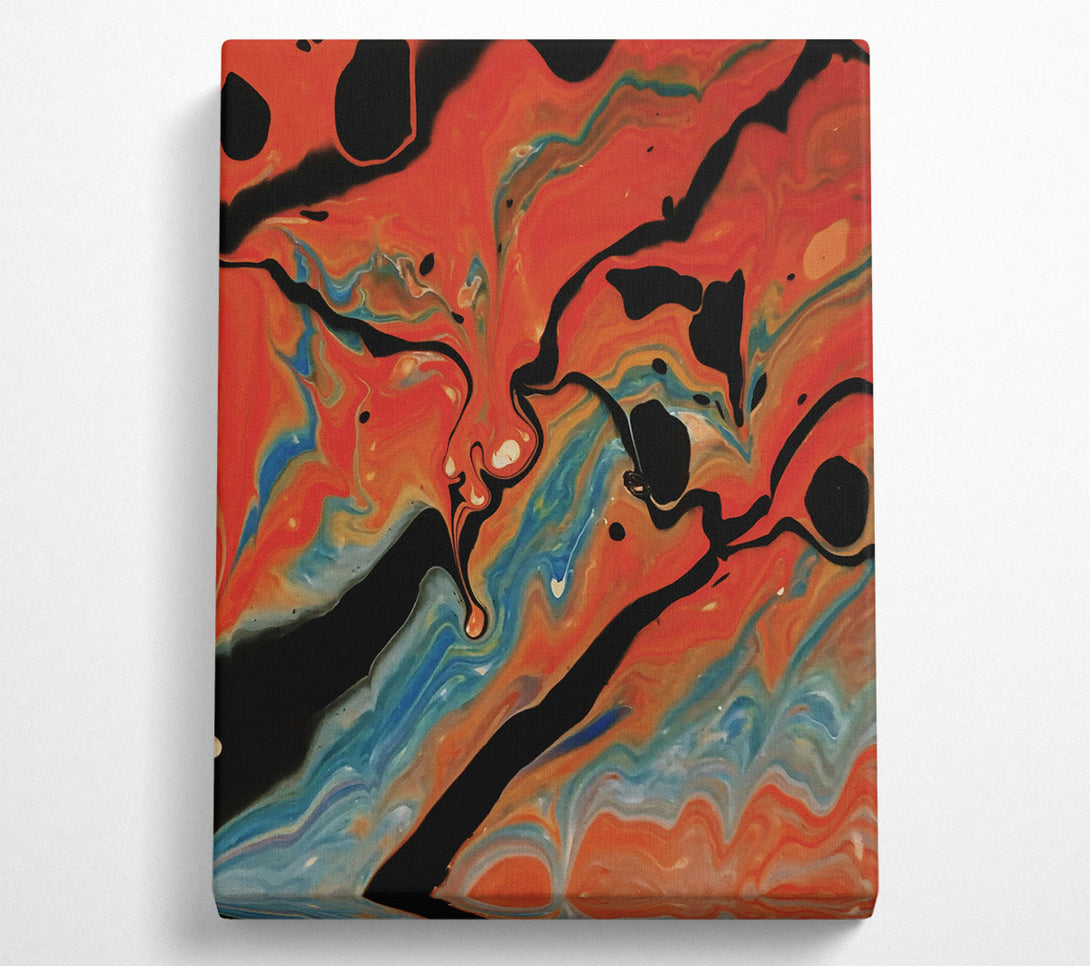  A Canvas Print of Orange Swirling Dreams Canvas Wall Art