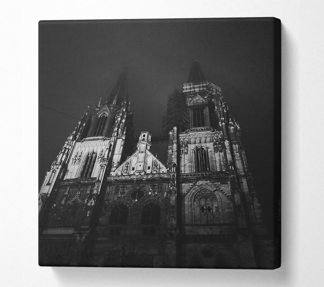  A Canvas Print of Black Gothic Spire Canvas Print