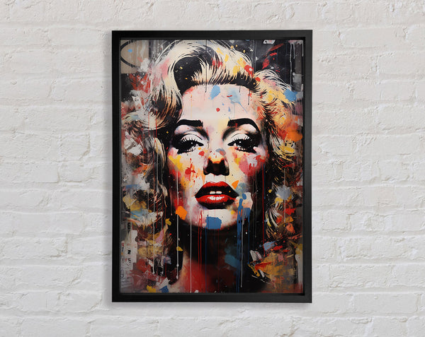 Marilyn Monroe Urban Paint Splash Framed Print