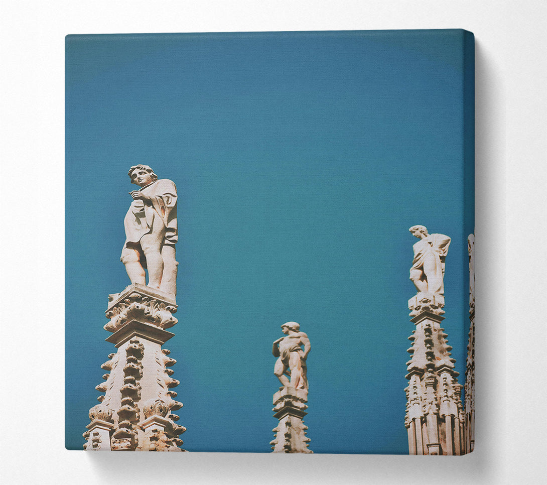  A Canvas Print of Azure Sky Statues Canvas Print