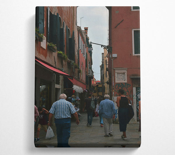  A Canvas Print of Red Brick Alleyway Transit Canvas Art