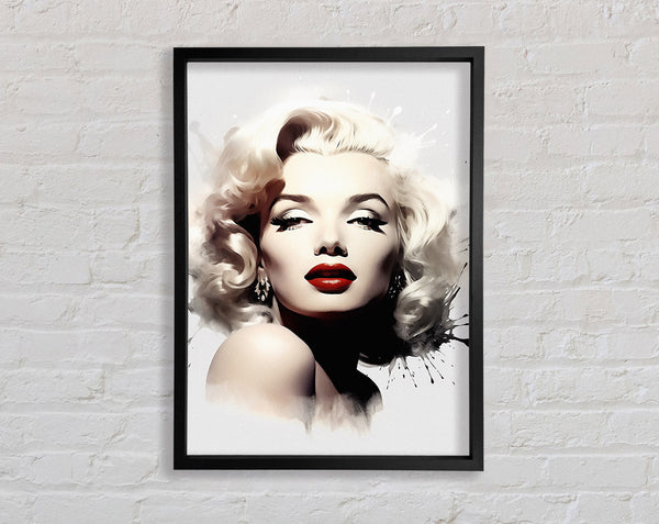 Marilyn Monroe Watercolour Splash Framed Print