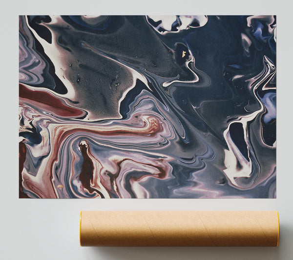 Midnight Swirls Of Blue Giclee Print