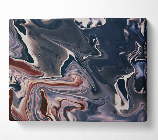  A Canvas Print of Midnight Swirls Of Blue Canvas Wall Art
