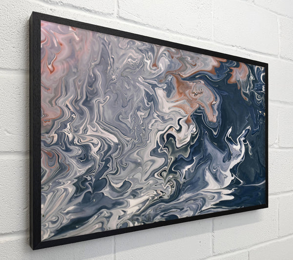 Navy Swirling Abstract