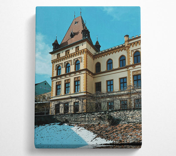  A Canvas Print of Winter'S Golden Fortress Canvas Wall Art