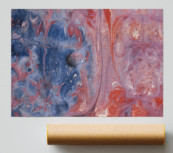 Faded Pink Swirls Print