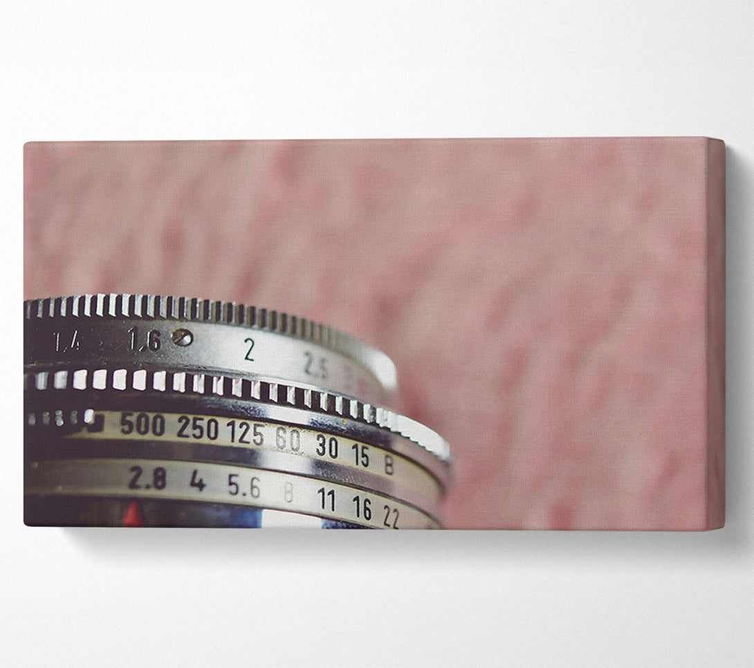  A Canvas Print of Pink Lens Focus Canvas Print