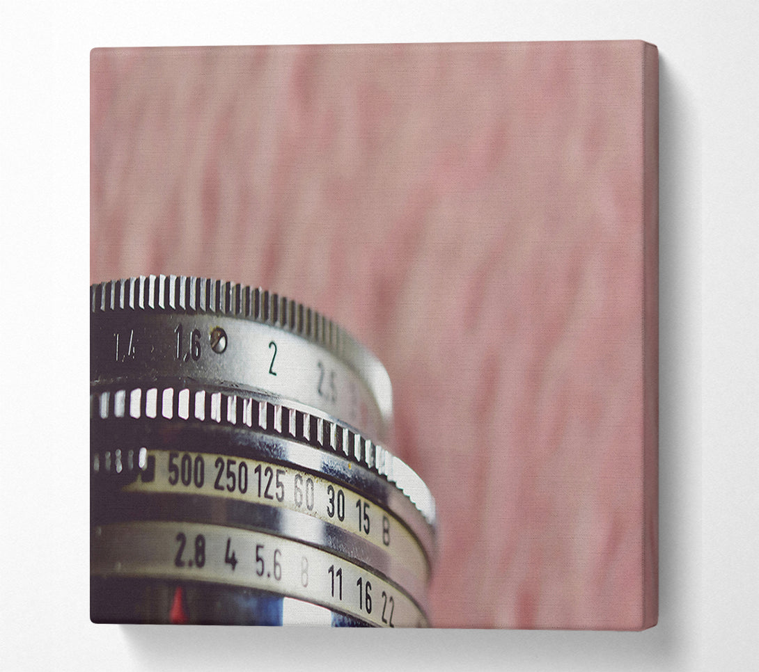  A Canvas Print of Pink Lens Focus Canvas Print