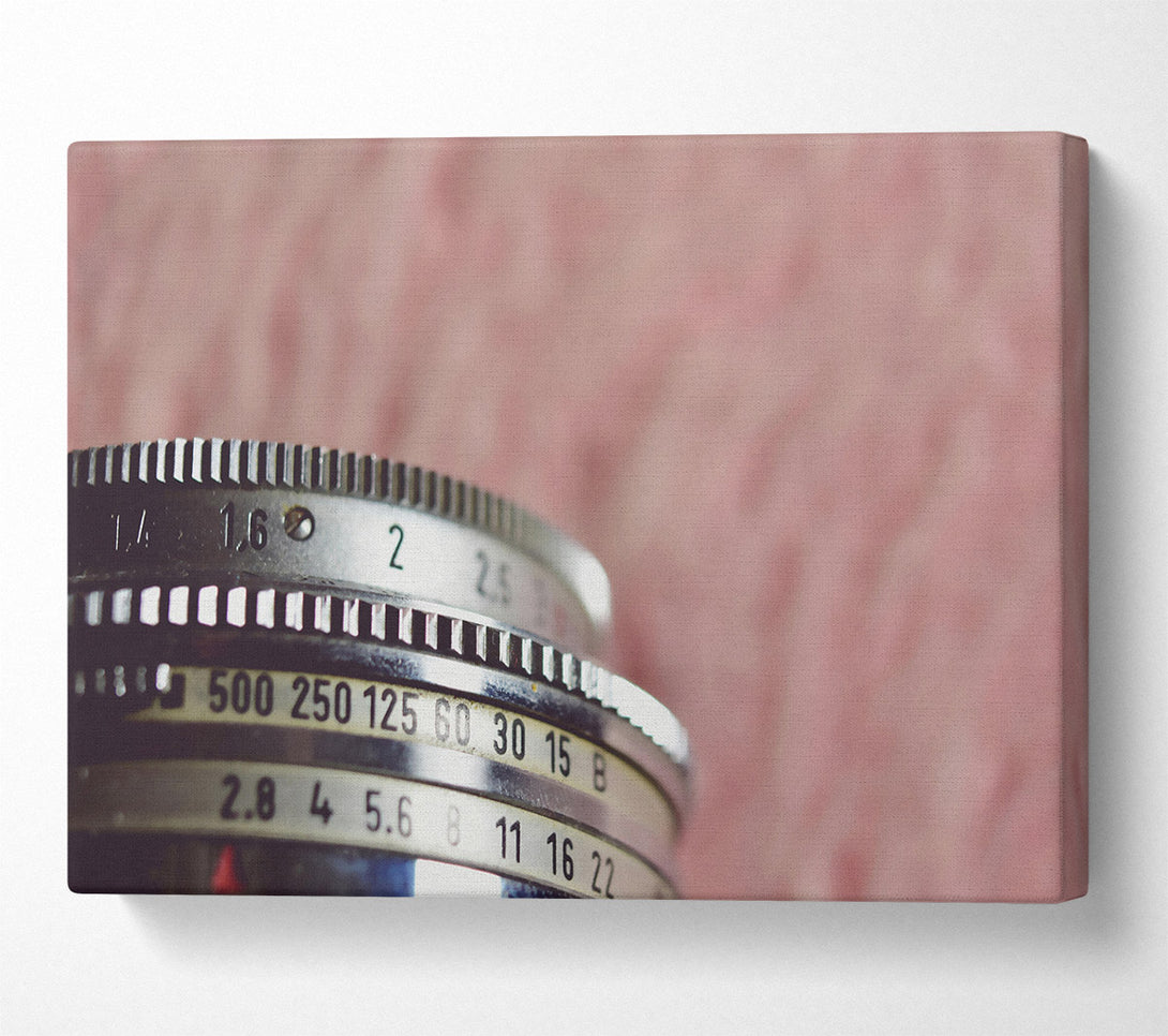  A Canvas Print of Pink Lens Focus Canvas Print