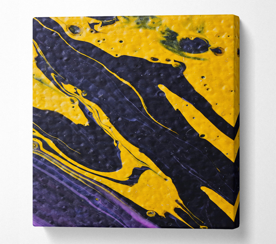  A Canvas Print of Golden Fluid Swirls Canvas Print