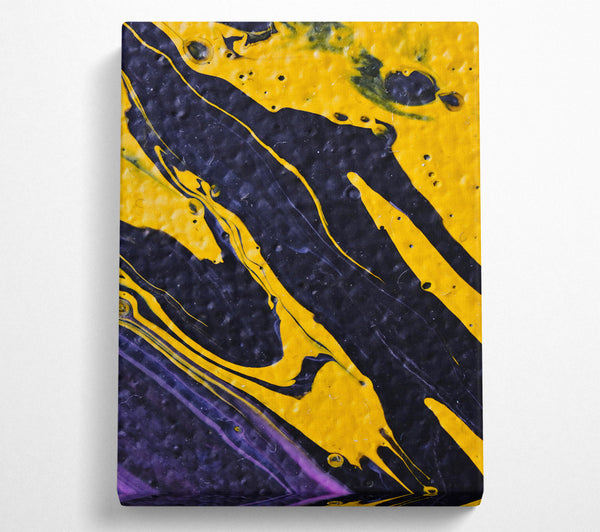  A Canvas Print of Golden Fluid Swirls Canvas Print