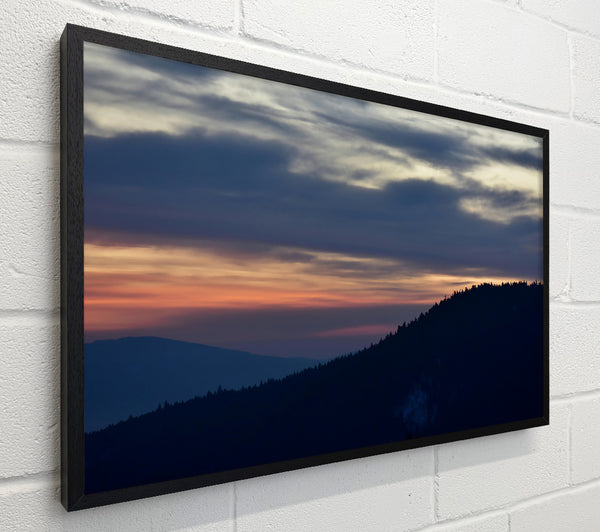 Crimson Mountain Silhouette